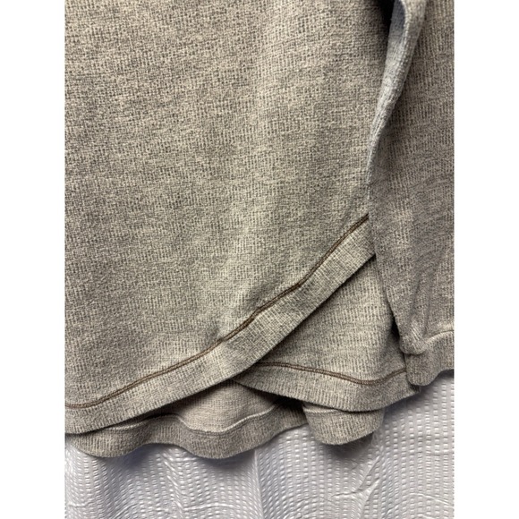 Betsy Boutique Shop Koto Grey Tan Trim Patterned Knit Sweater Tunic Small - Picture 3 of 12